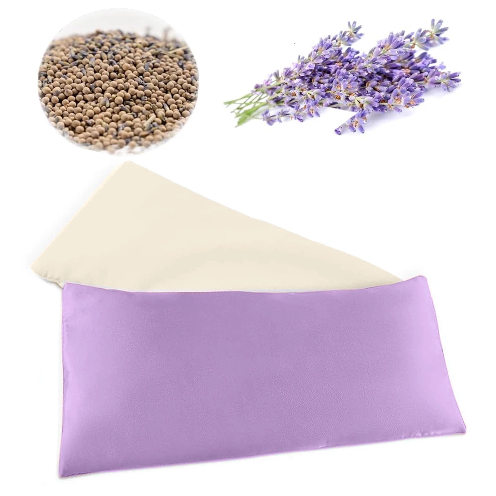 Somnari Heated Lavender Eye Pillow — Microwavable Silk
