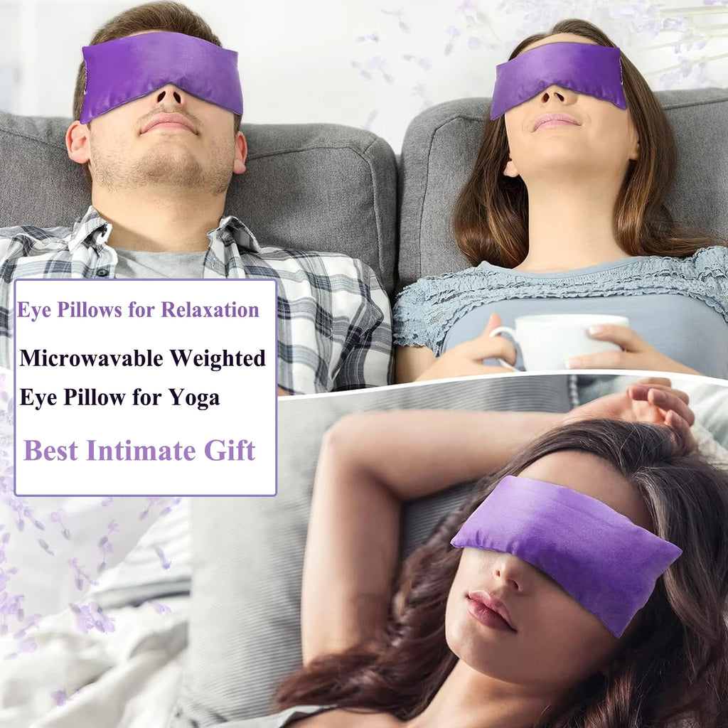 Somnari Heated Lavender Eye Pillow — Microwavable Silk