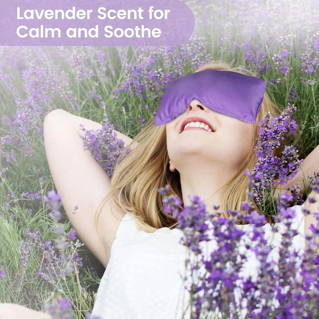 Somnari Heated Lavender Eye Pillow — Microwavable Silk